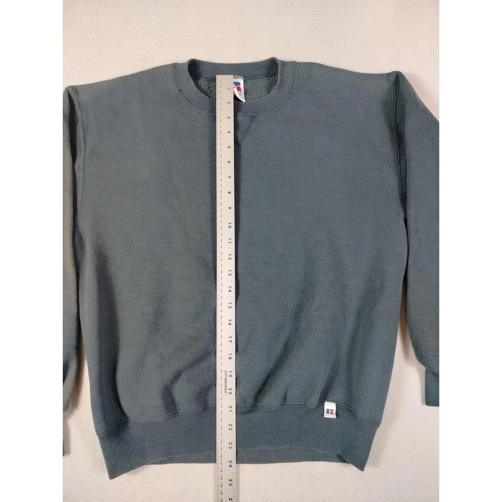 Vintage Russell Athletic Sweatshirt Mens Medium Green‎ Crewneck Blank 90s Casual